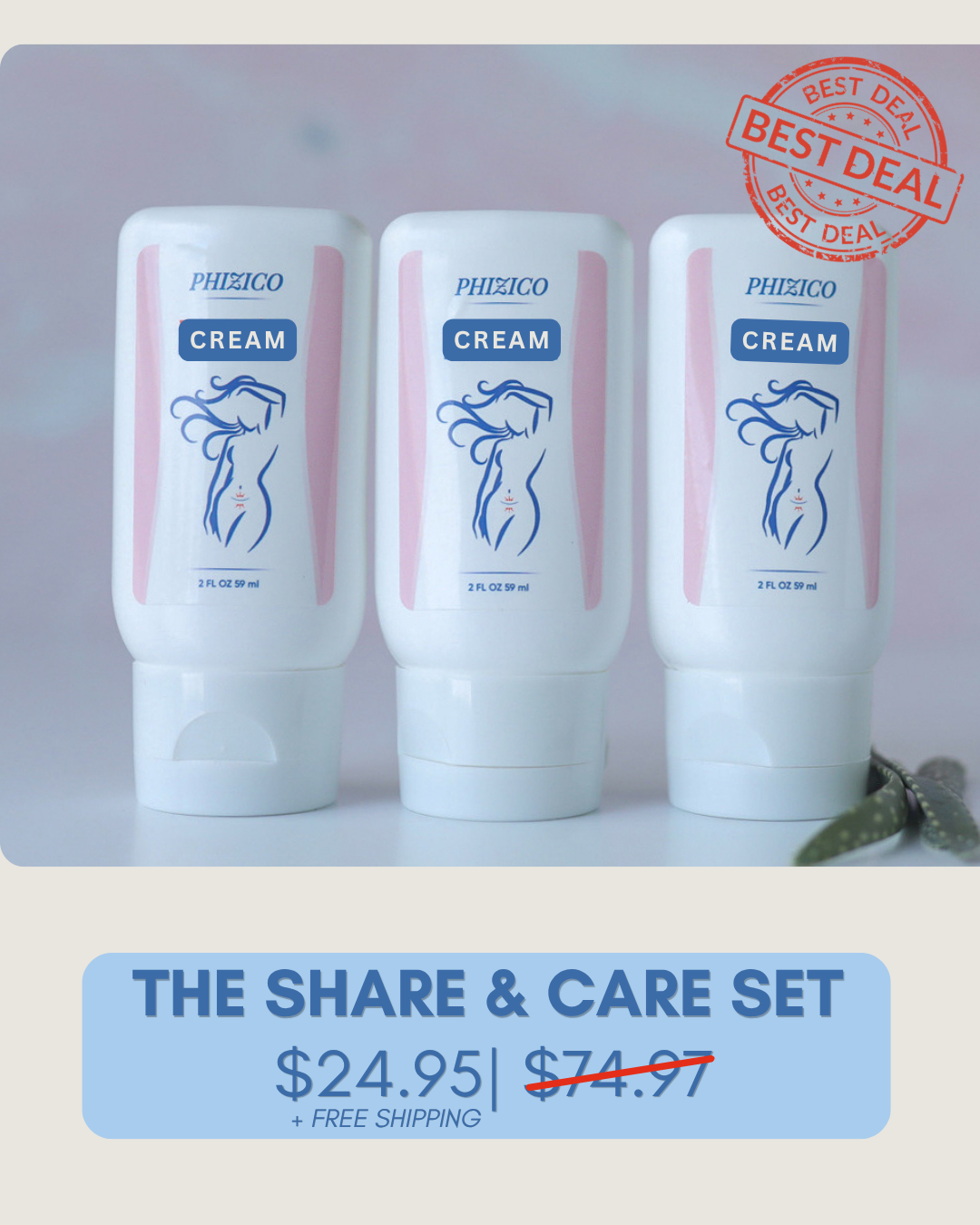 Phizico tamaño viaje. Compre 1 y reciba 2 gratis.